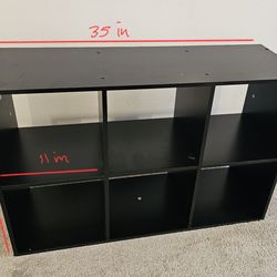 11" 6-Cube Book Shelf Black