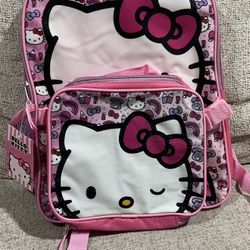 Hello Kitty Backpack with Lunch Bag