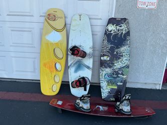 Wake boards 4 of them liquid force, hyperlite with boots