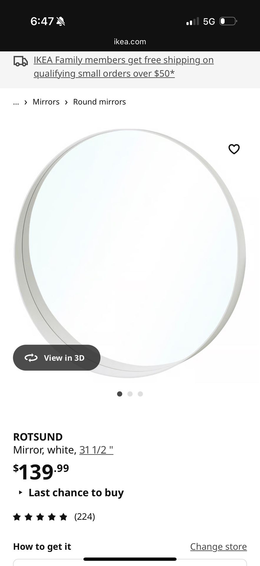 IKEA Mirror Rotsund