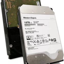 WD Ultrastar DC HC550 18TB WUH721818AL5201 7.2K SATA 3.5" HDD with bracket 