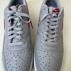 MEN'S NIKE COURT VISION LOW Gray/Red DH2987-006 SNEAKERS Men Size US 10