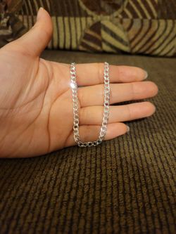 Italy 925 Solid Sterling Silver Diamond Cut Reversible 2-in-1 Cuban Link Chain for Men Women 20" Plata Italiana 925 Cadena Cubana 20" Unisex