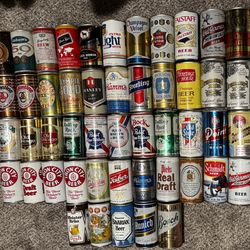 Vintage beer cans