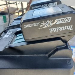 Makita Charger With Batteries 