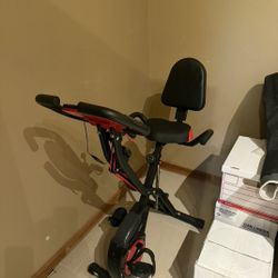 YYFITT Folding Exercise Bike with Arm Resistance Bands - Like New!