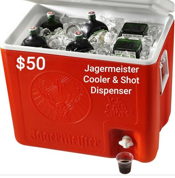 JAGERMEISTER Cooler and shot dispenser, for any liquor not just