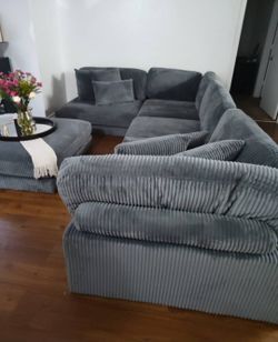 Extra Large Sectional Sofa Grey Livingroom Sofa New 