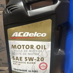AC Delco 5w20 Synthetic Blend Oil