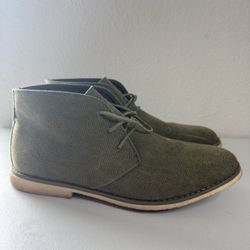 London Fog Men’s Fabric Shoes – Size 11M, Olive Green