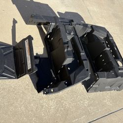 Polaris RZR 1000 3-Piece Rear Bed Box Side Panels (Replacement Trunk) - Black OEM Parts  (Fits 2014-2019 XP 4 1000/Turbo)
