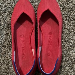 Rothy Red Flats Size 9