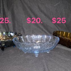Vintage Indiana Carnival Glass Oval Bowls
