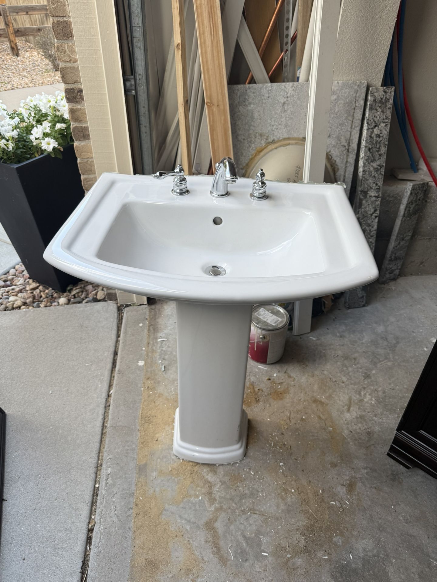 Sink And Mirror Vanity Set