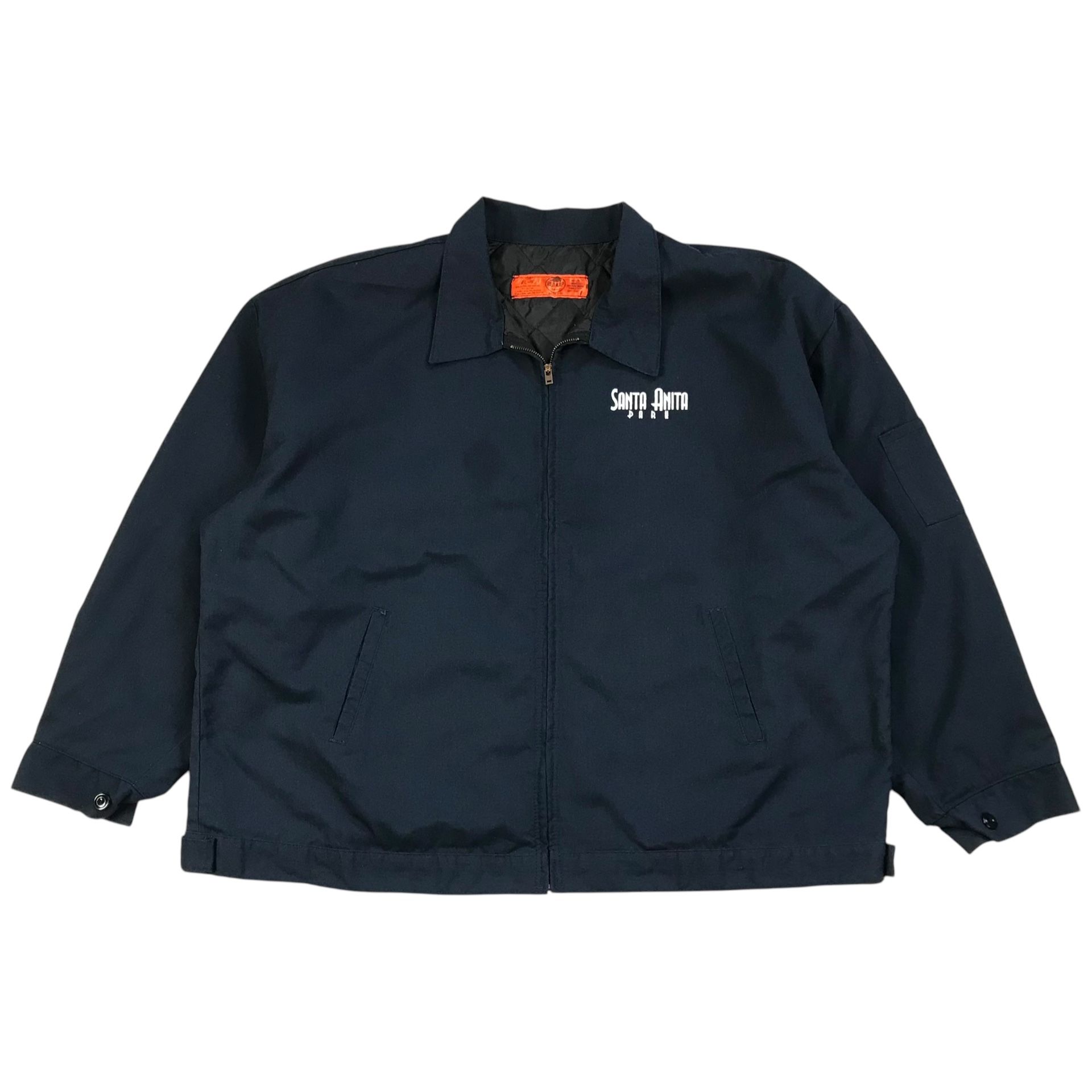 Red Kap Mechanic Jacket 4XL Blue Bomber Canvas Quilt Insulated Full Zip Vintage