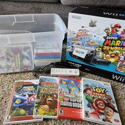 Nintendo Wii U 32 GB Super Mario 3D World Deluxe Bundle With 20 Games + 1 Remote