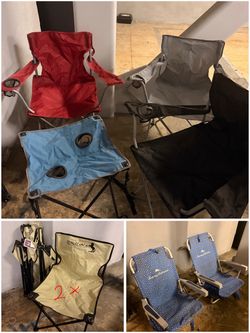 Lot of Camping table hiking beach chairs collapsible folding outdoor