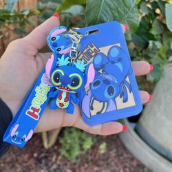 Stitch Id Badge Keychain