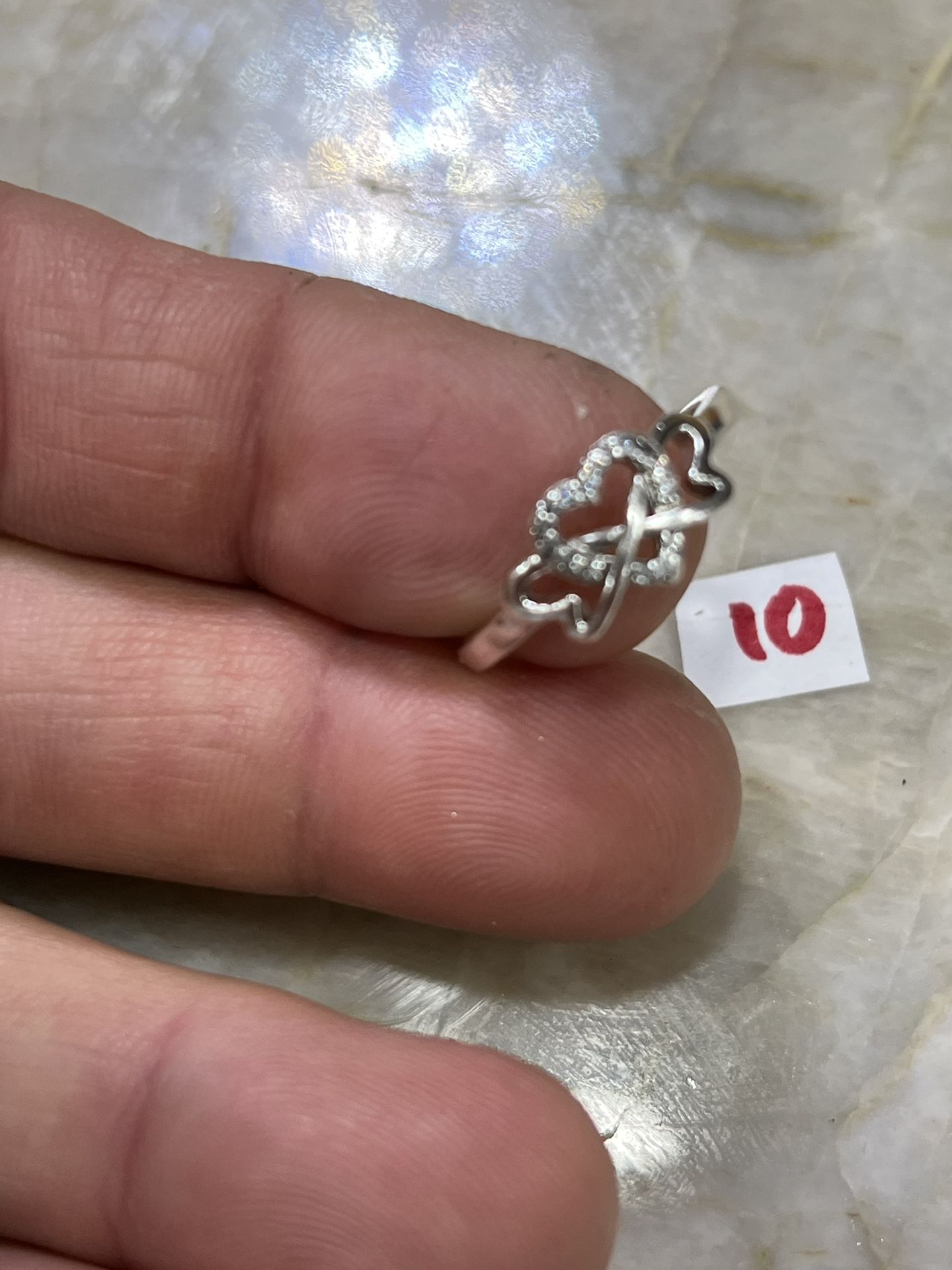 925 Sterling Silver Wedding Ring Size 10