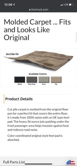 Carpet kit - brand new in box