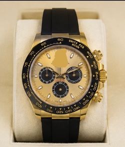 Men’s gold and black watch