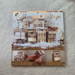 DCWV Shimmer Village DIY Project Stack Winter Christmas Paper Village Town Craft