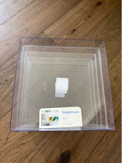 Set of 4 stacking organizing trays never used