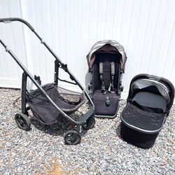 Uppababy Cruz convertible stroller and bassinet black