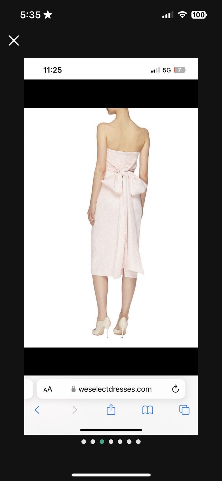 Rebecca Vallance strapless Midi Dress US 6