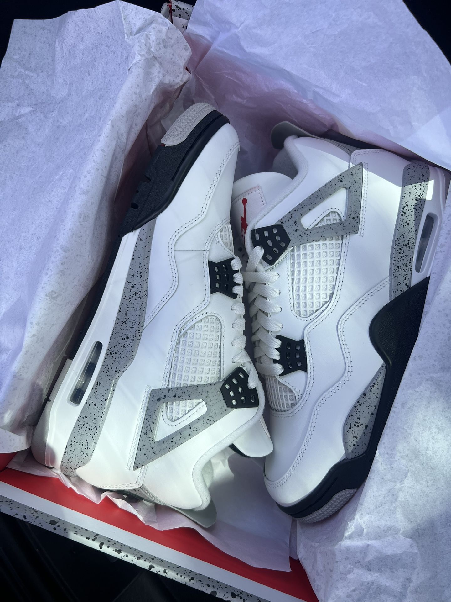 White Cement Air Jordan 4’s