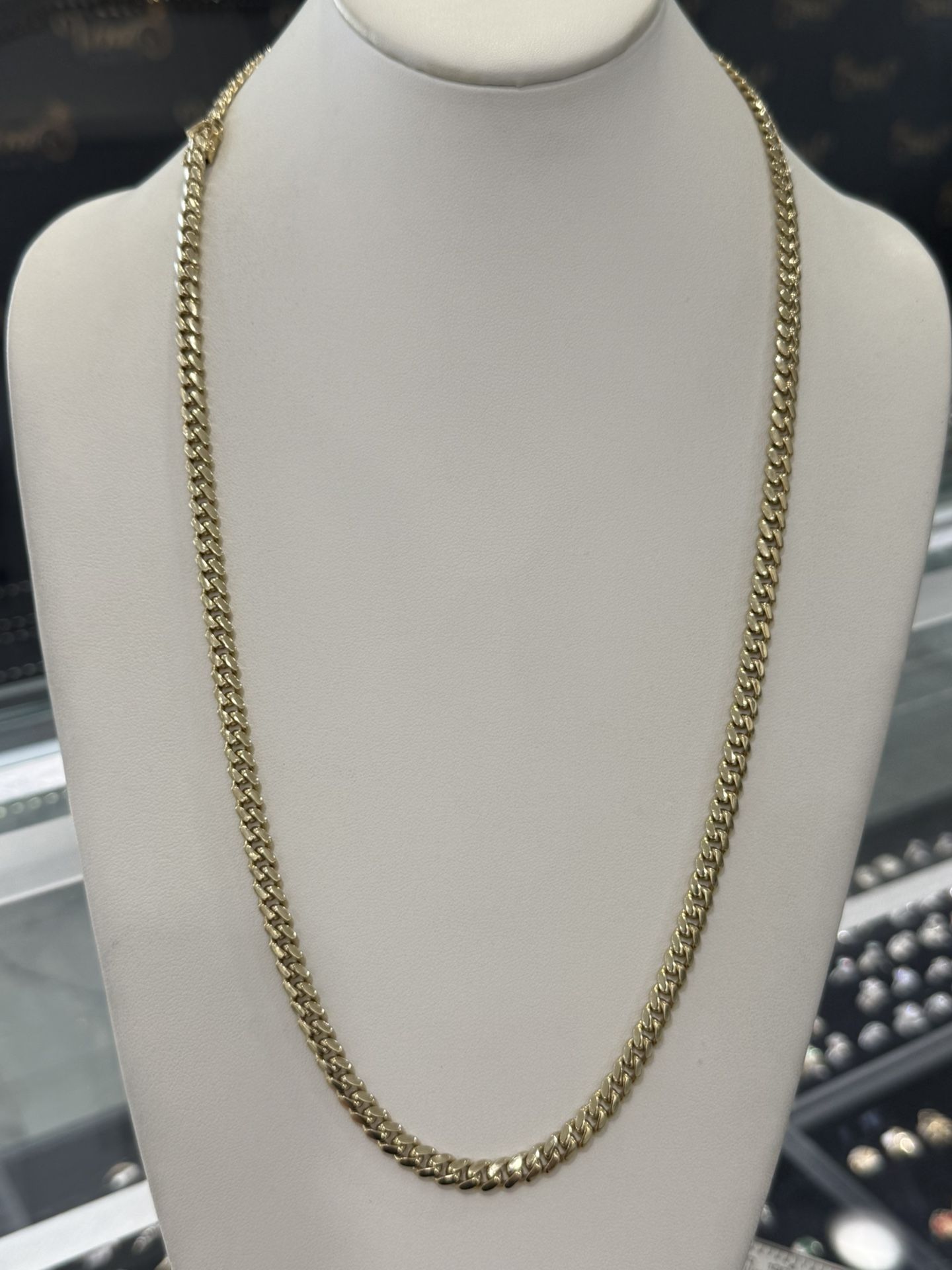 14k Yellow Gold Solid Cuban Link Chain 70.4g/27”/6mm