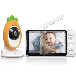 Video Baby Monitor, Dragon Touch E40 4.3" HD LCD Display with Camera, Two-Way Audio, Invisible LED Night Vision, VOX Mode, Split Screen, 960ft Range,
