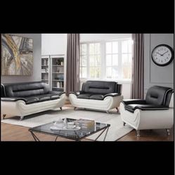 Brand New 2 Pce Leather Sofa Love Seat On Sale! We Deliver