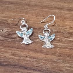 Silver 925 Angel's Earrings 