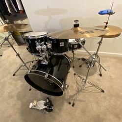 In Upland 91784. Yamaha Stage Custom Advantage Nouveau 5 Piece complete Drum Set 22 10 12 16 14” Snare  Sabian cymbals stands Tama hihat pdp throne $7