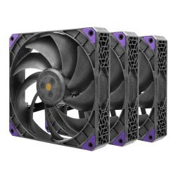 Super Flower Megacool 120MM Fan 3 Pack 12 Pole Motor PWM Purple
