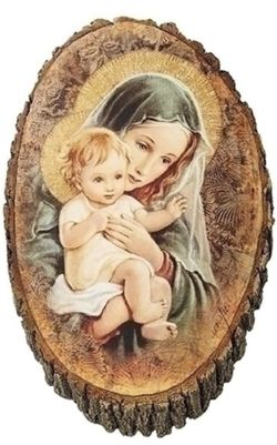 t the Roman Store Roman 602084 Madonna & Child Wood Plaque, 12.25-inch high