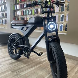 Super Power MOVCAN 1000w Electric Bike 32MPH Ebike Brown Leather Seat Cruiser Bike! Own It Today With Easy Financing Options! No Credit Needed! 