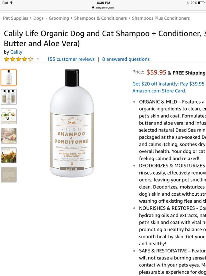 Pet shampoo and conditioner