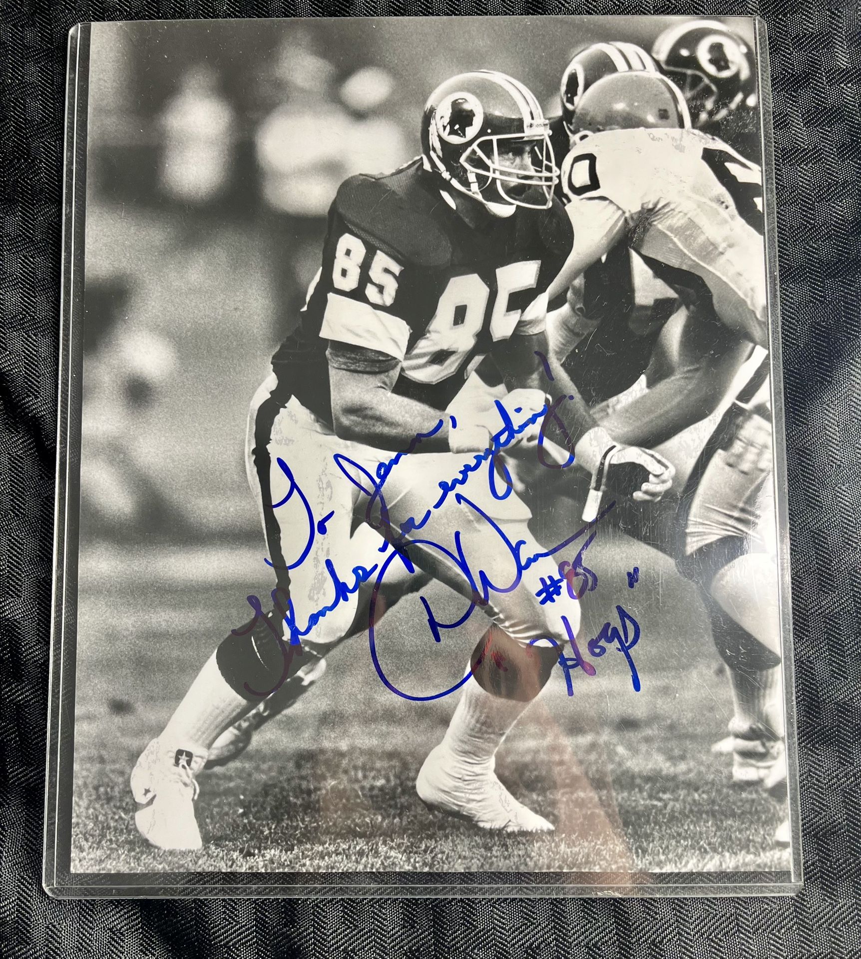 Don Warren #85 NFL Redskins Signed Autograph Photo 