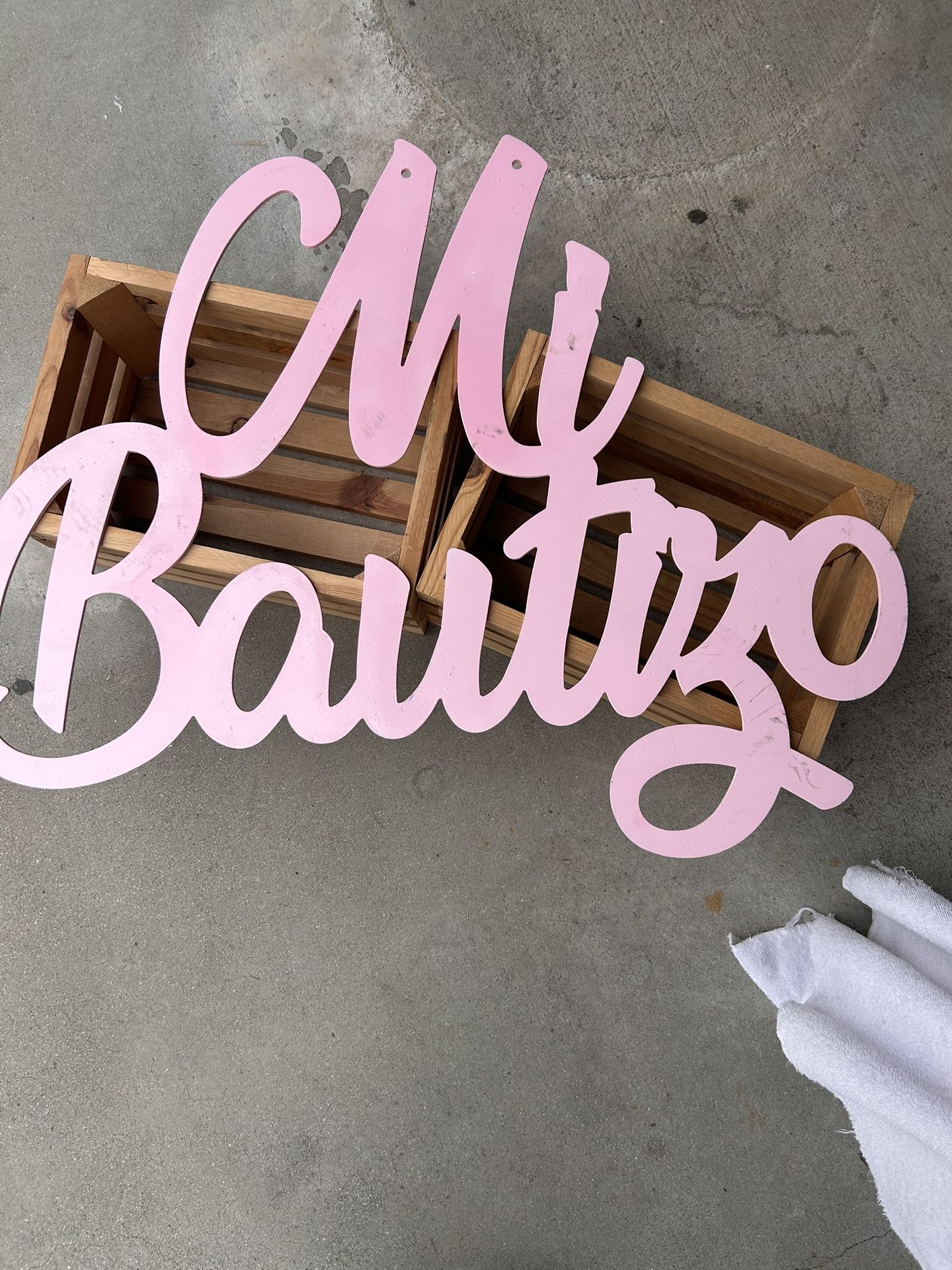Mi bautizo Sign +crates