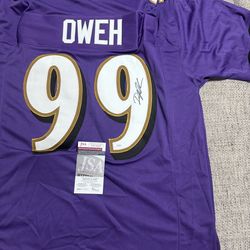 Odafe Oweh Signed Autograph Custom Jersey - JSA COA - Baltimore Ravens