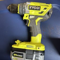 Ryobi Drill 18 Volt With Battery No Charger 