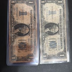 2 -1934 $1 Silver Certs (Funny Backs)