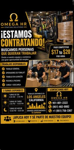Tenemos trabajos Disponibles