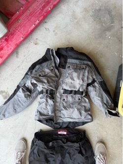 Bilt motorcycle gear jacket and pants