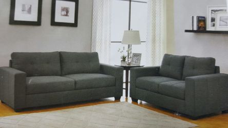 Grey fabric SOFA and Loveseat! You get Brand new
