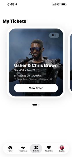 2 tickets- Usher & Chris Brown