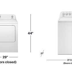 Washer & Dryer set- Amana Top Load 3.8 cu. ft. with electric dryer