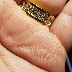 Gorgeous Women's Round Cut Wedding Engagement Band Size 9